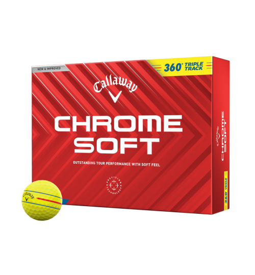 Chrome Soft 360 Triple Track Yellow Golf Balls 